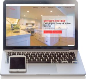 sitio web de la empresa de construccion Concept Kitchens