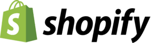 Shopify Logo, considered the easiest best CMS for e-commerce websites.