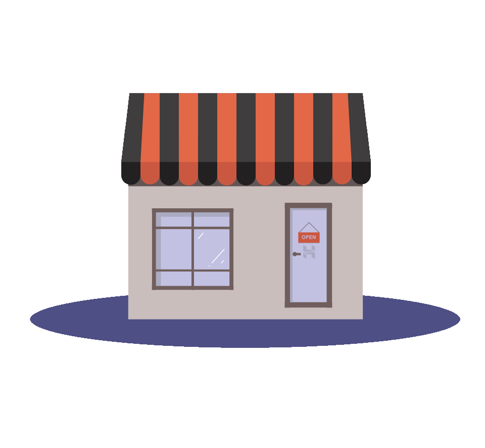 a store illustration, we work with ecommerce