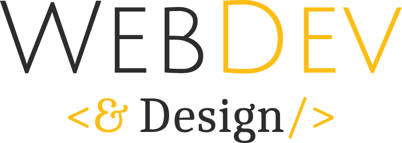 webDev & Design black and gold Logo