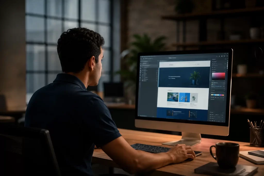 a developer updating doing WordPress content updates for a client