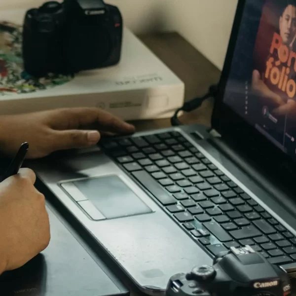 a designer updating a WordPress website
